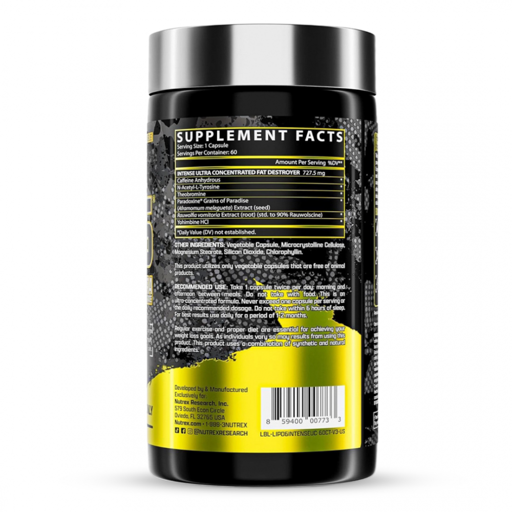 كبسولات ليبو 6 فائقة التركيز لحرق الدهون  كبسولات ليبو 6 فائقة التركيز لحرق الدهون