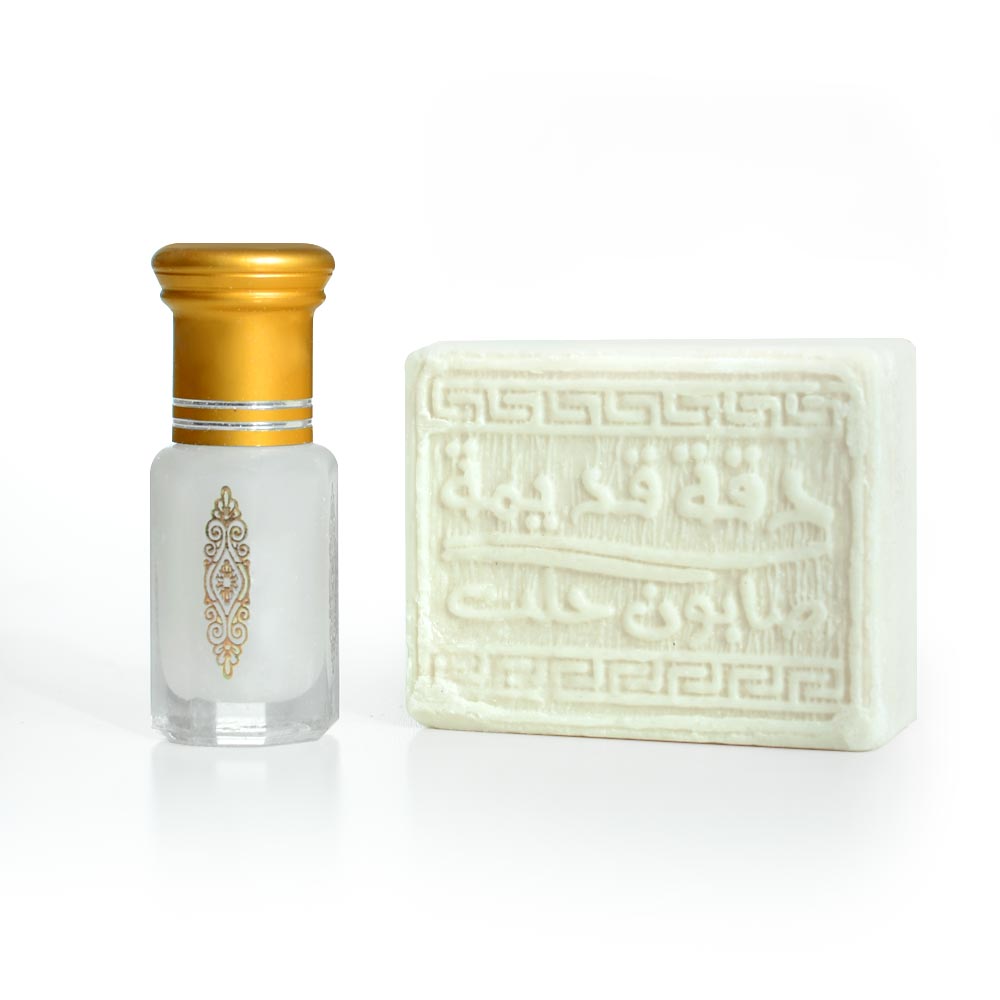 مجموعة مسك الطهارة الخام مع صابونة العروس مجموعة مسك الطهارة الخام مع صابونة العروس