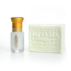 مجموعة مسك الطهارة الخام مع صابونة العروس